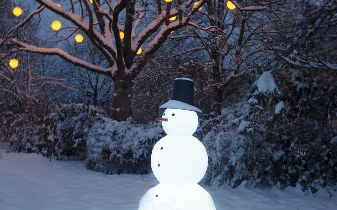Moonlight Frosty snowman lamp